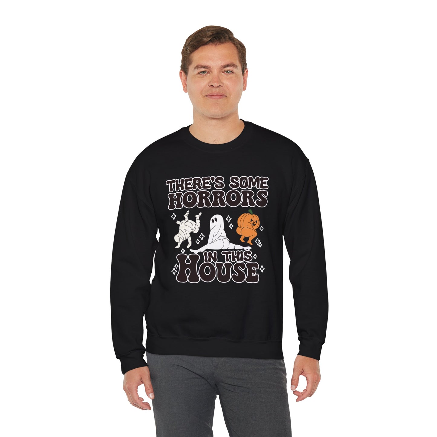 There's Some Horrors In This House Unisex Heavy Blend Crewneck Sweatshirt