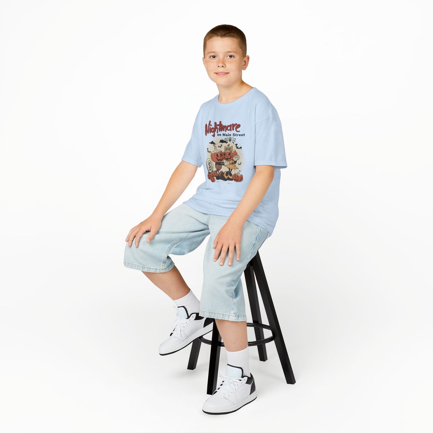 Nightmare On Main Street Kids Heavy Cotton T-Shirt