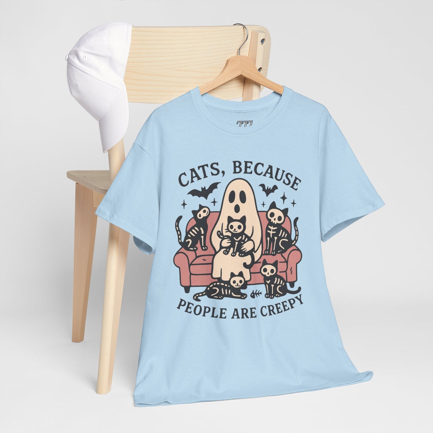 Cats Because People Are Creepy Unisex Heavy Cotton T-Shirt