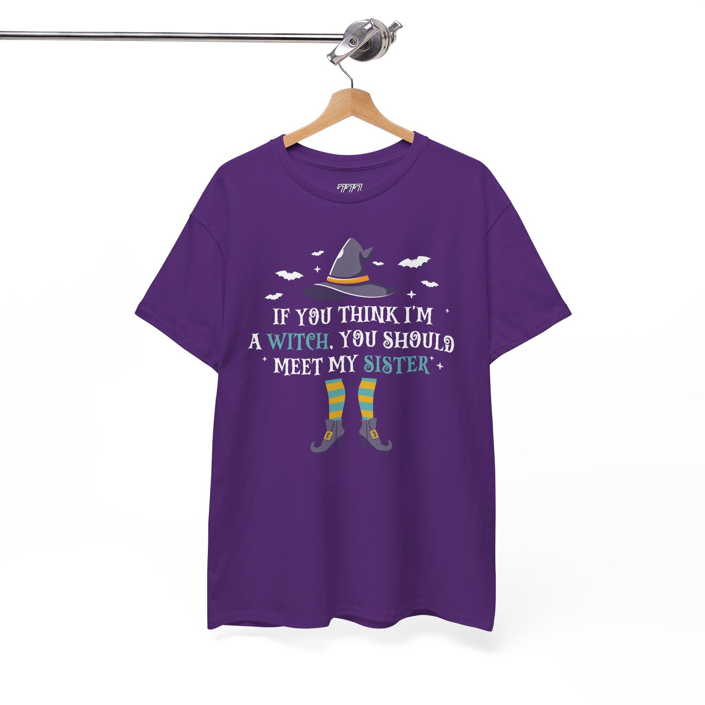 If You Think I'm A Witch You Should Meet My Sister Unisex Heavy Cotton T-Shirt