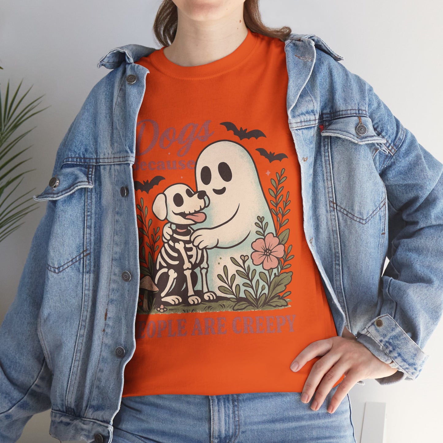 Dogs Because People Are Creepy Unisex Heavy Cotton T-Shirt