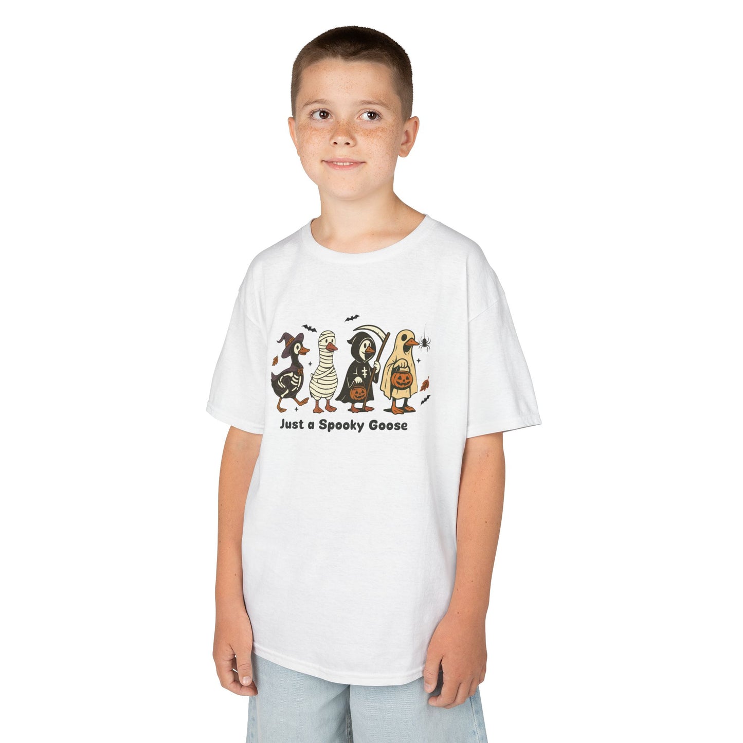 Just A Spooky Goose Kids Heavy Cotton T-Shirt