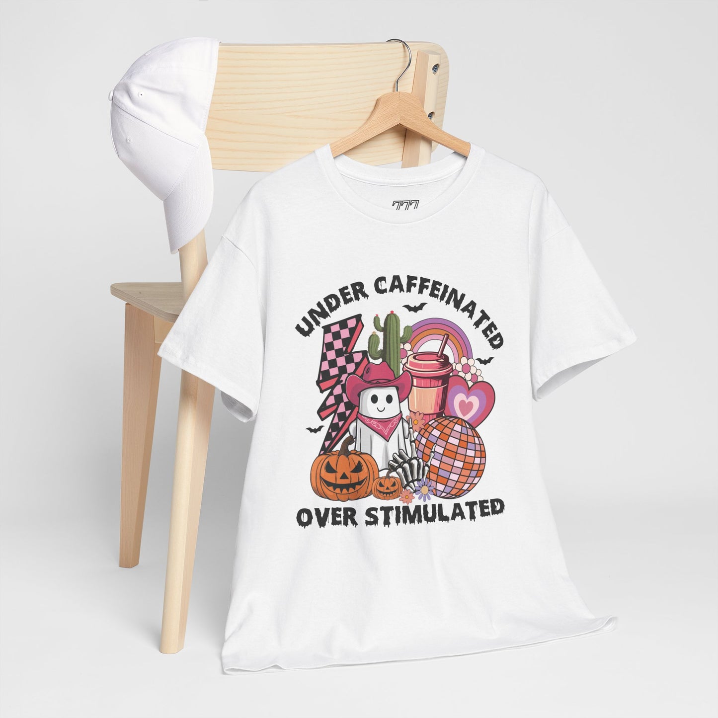 Under Caffeinated Over Stimulated Women's Heavy Cotton T-Shirt