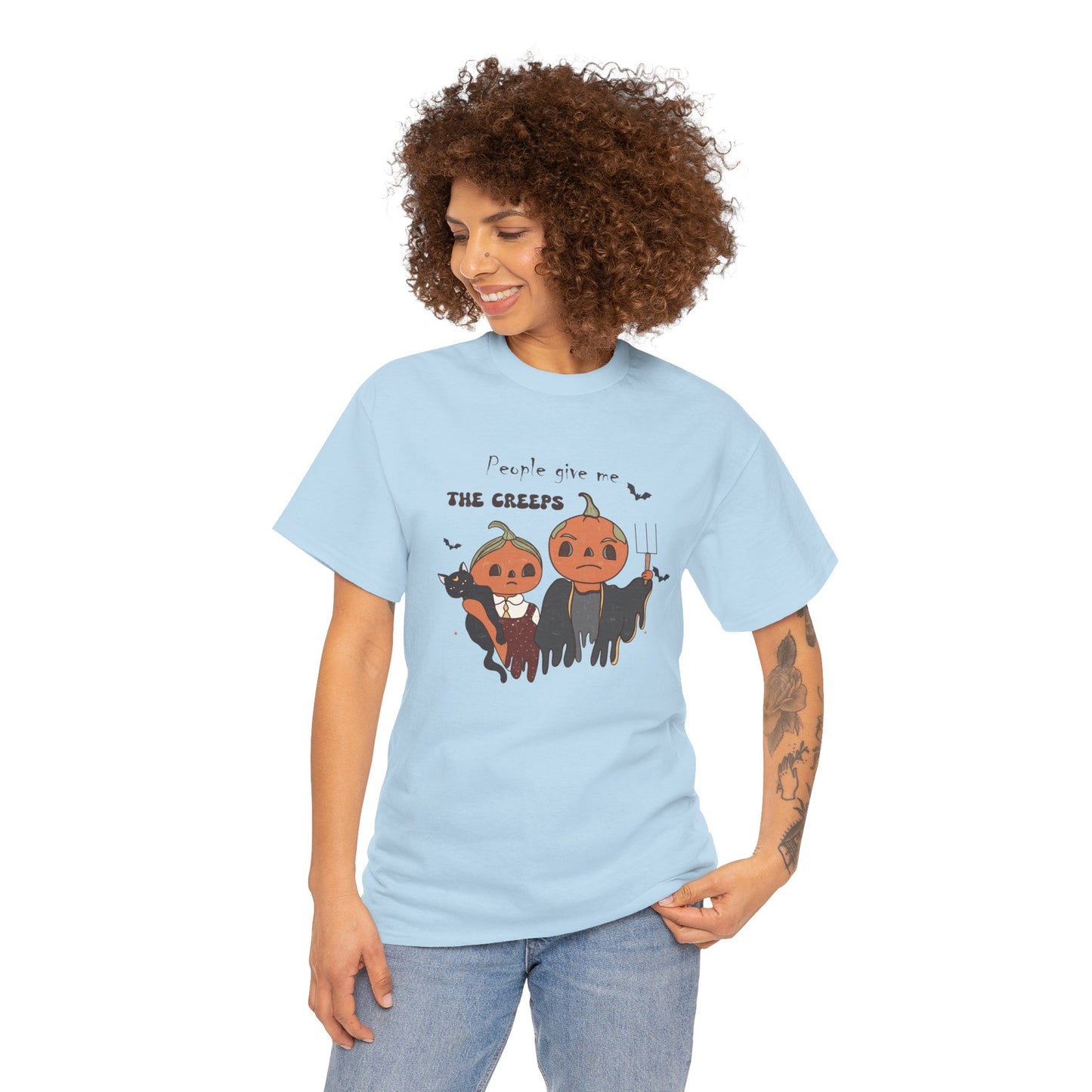People Give Me The Creeps Unisex Heavy Cotton T-Shirt