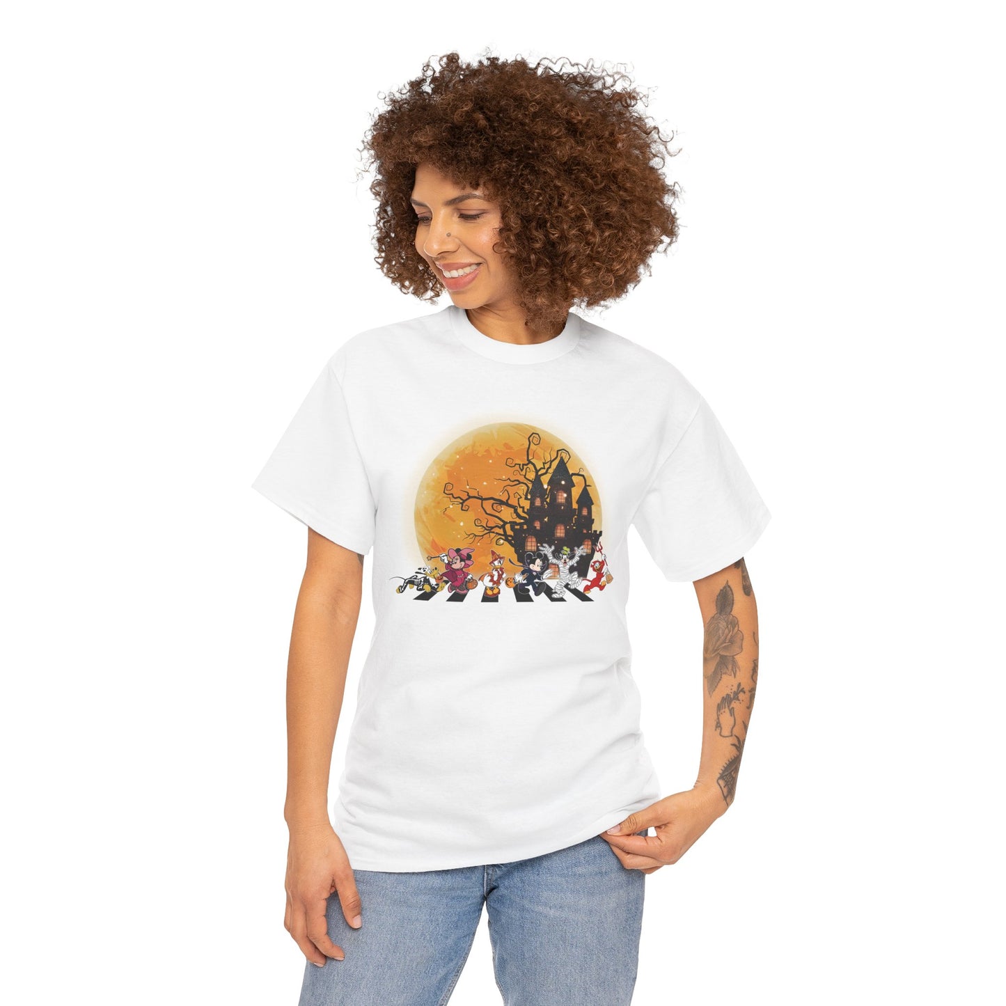 Haunted Crosswalk Unisex Heavy Cotton T-Shirt