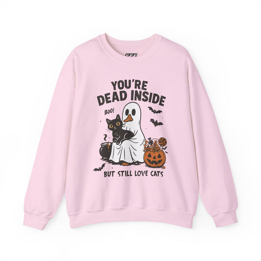 You’re Dead Inside But Still Love Cats Unisex Heavy Blend Crewneck Sweatshirt