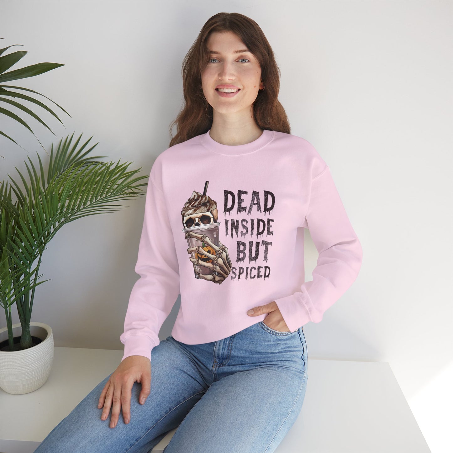 Dead Inside But Spiced Unisex Heavy Blend Crewneck Sweatshirt