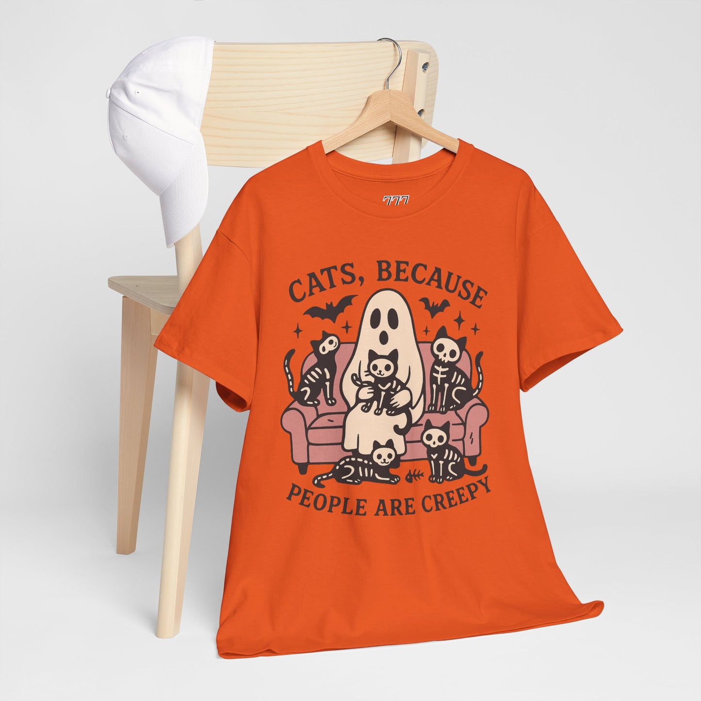 Cats Because People Are Creepy Unisex Heavy Cotton T-Shirt