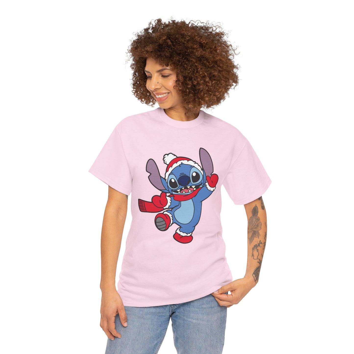 Festive Alien Christmas T-Shirt – Cute Blue Alien Holiday Graphic Tee (Unisex)