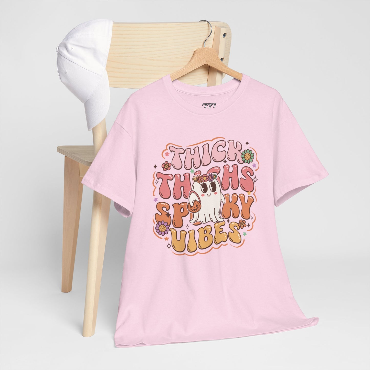 Thick Thighs Spooky Vibes II Women's Heavy Cotton T-Shirt