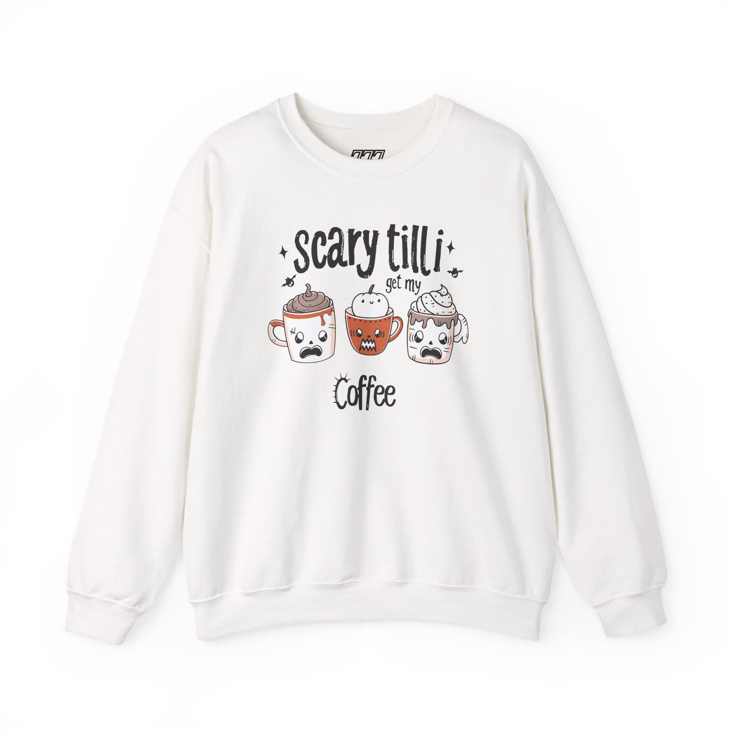 Scary Until I Get My Coffee Unisex Heavy Blend Crewneck Sweatshirt