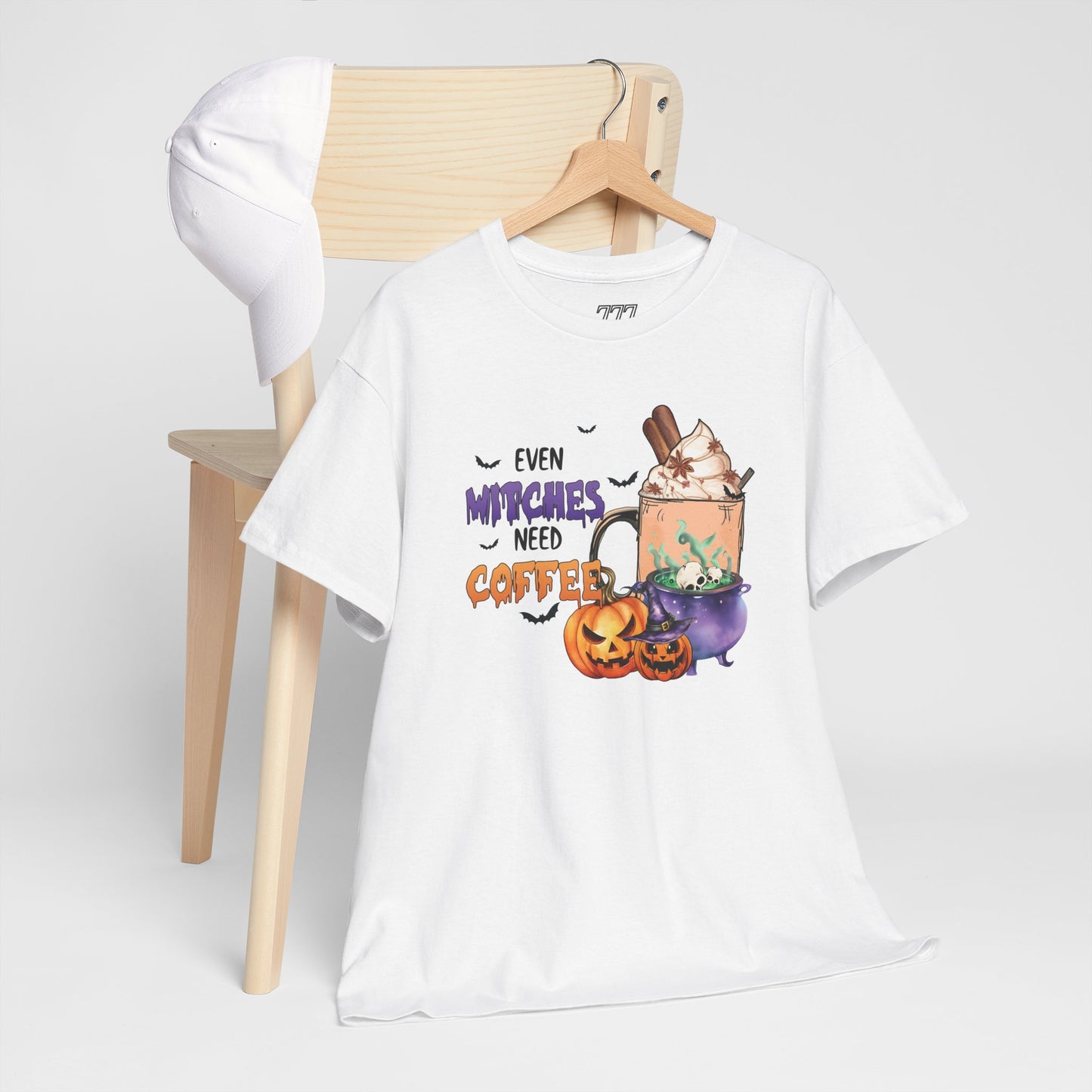 Even Witches Need Coffee Women's Heavy Cotton T-Shirt