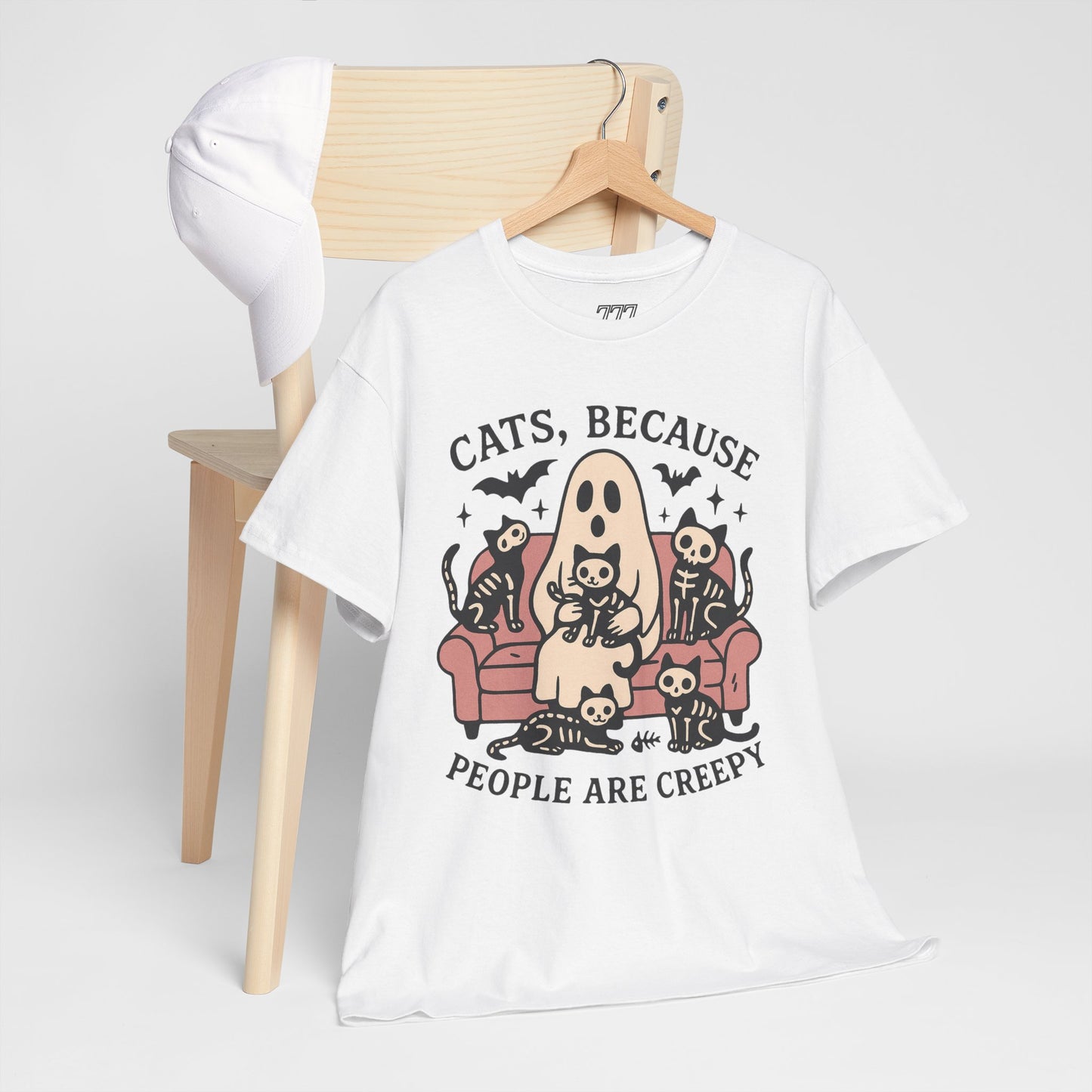 Cats Because People Are Creepy Unisex Heavy Cotton T-Shirt