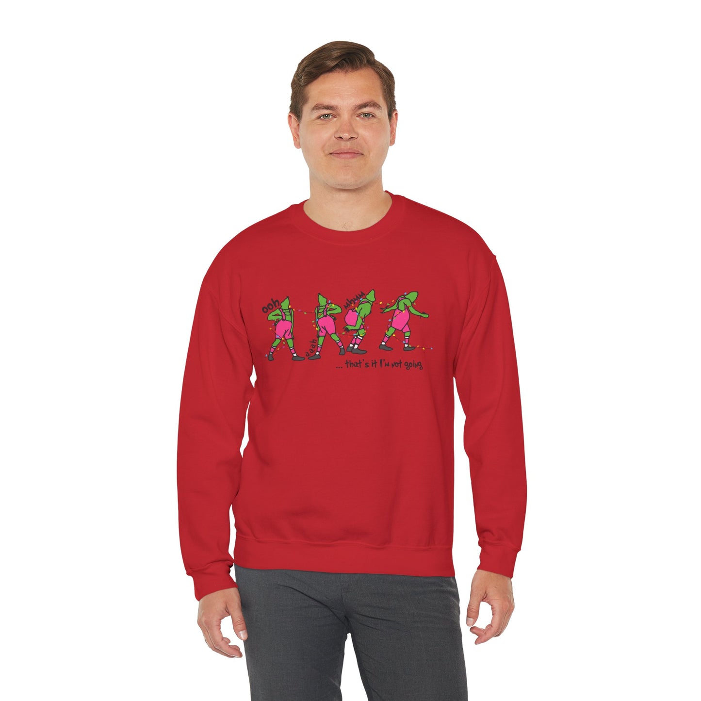 That’s It I’m Not Going Christmas Crewneck – Funny Grumpy Holiday Sweatshirt (Unisex)