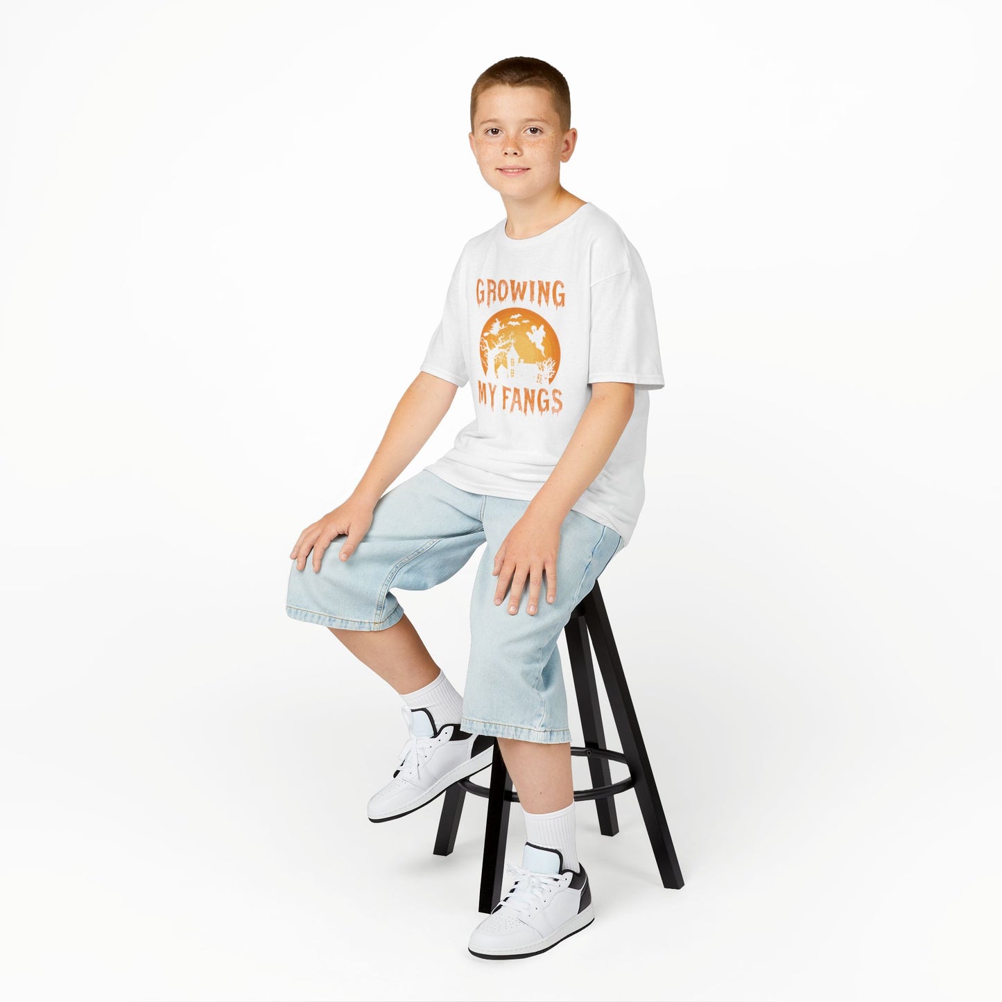 Growing My Fangs Kids Heavy Cotton T-Shirt