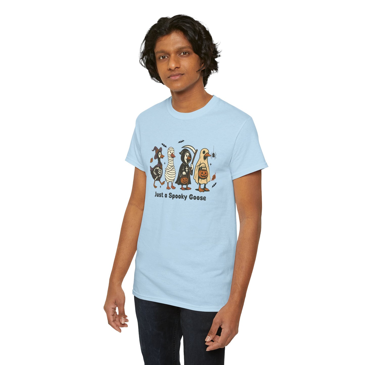 Just A Spooky Goose Unisex Heavy Cotton T-Shirt