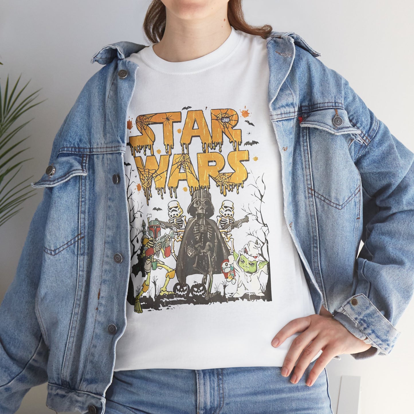 Star Wars Halloween-Themed Unisex Heavy Cotton T-Shirt