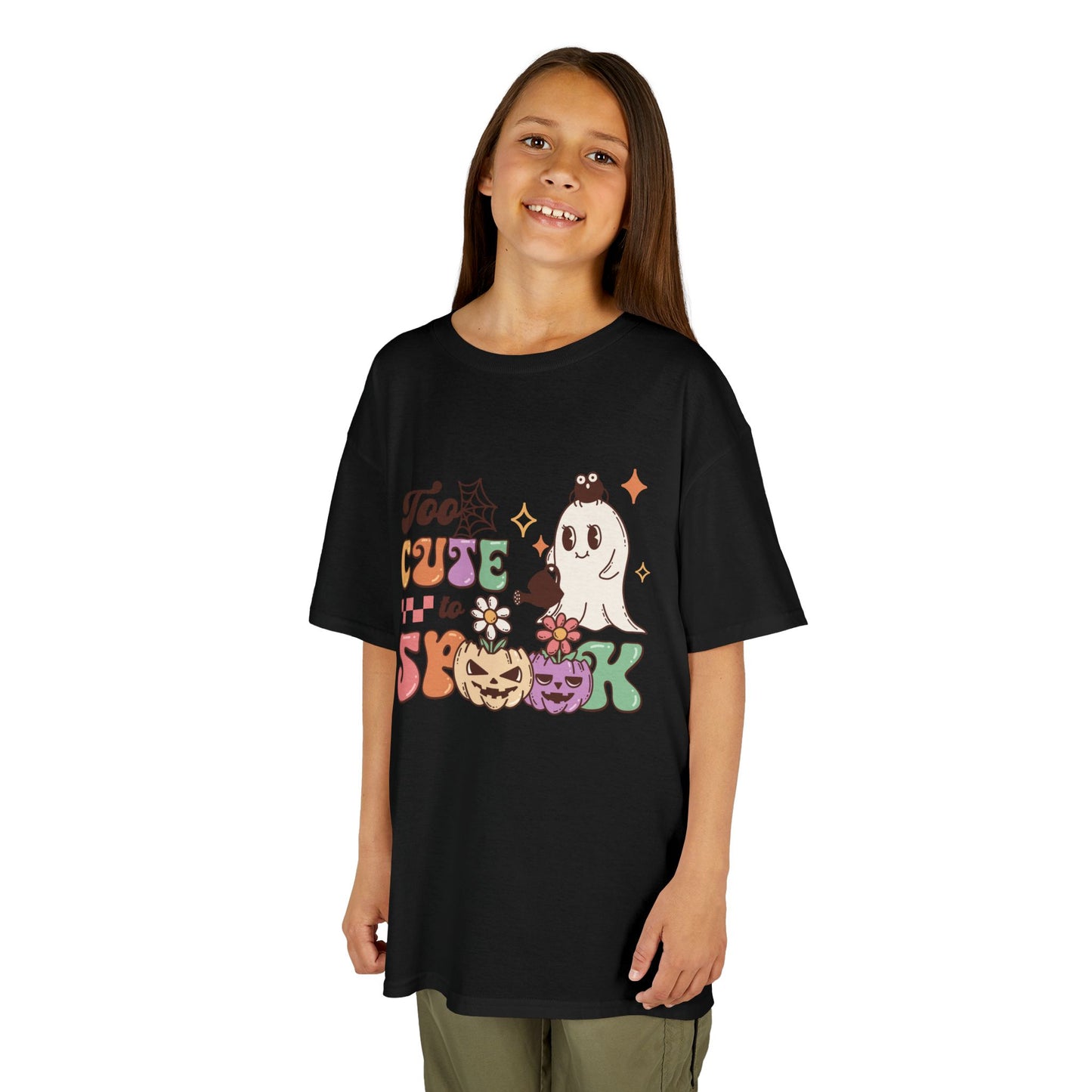 Too Cute To Spook Kids Heavy Cotton T-Shirt