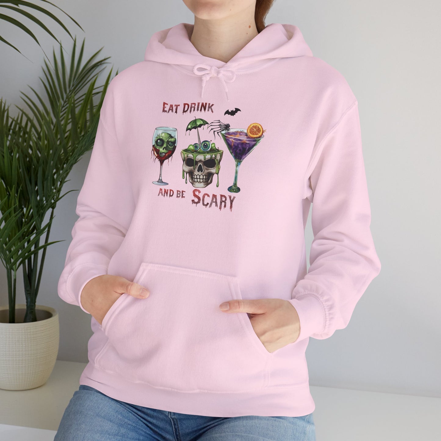 Eat, Drink And Be Scary Unisex Heavy Blend Hoodie