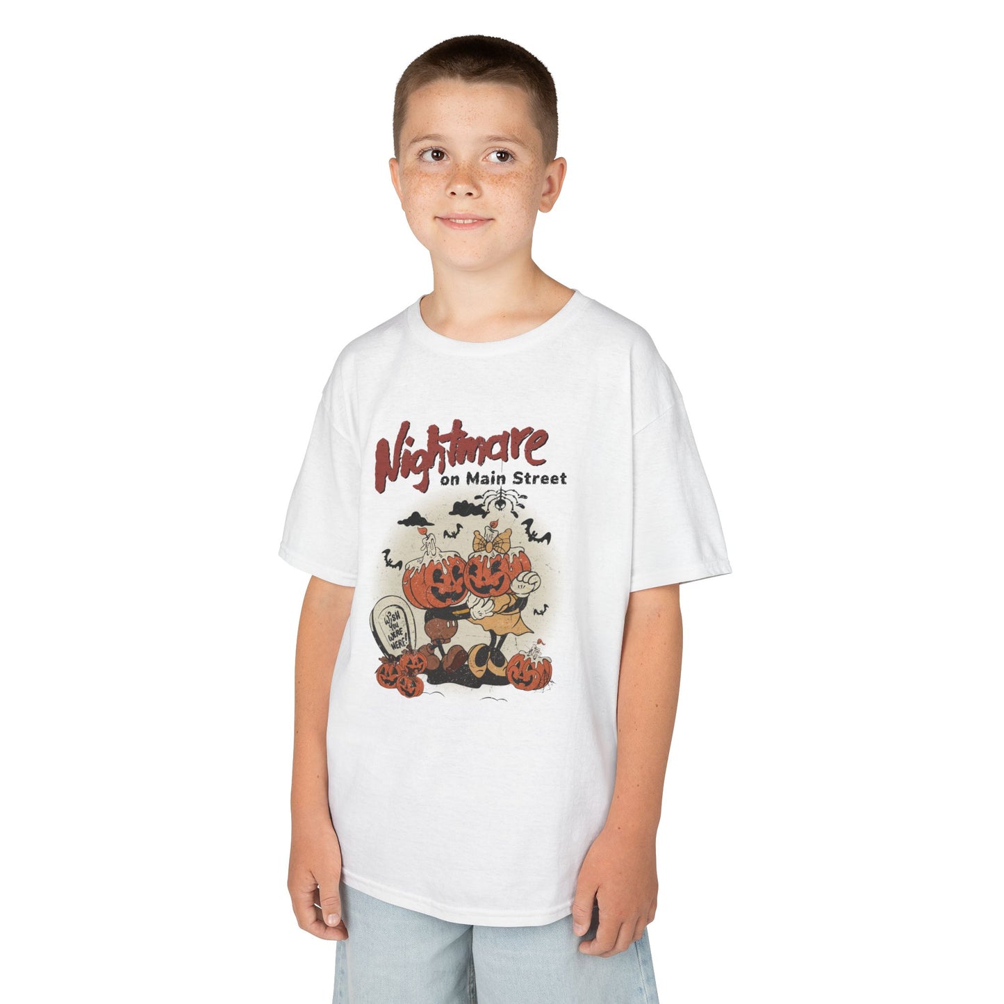 Nightmare On Main Street Kids Heavy Cotton T-Shirt