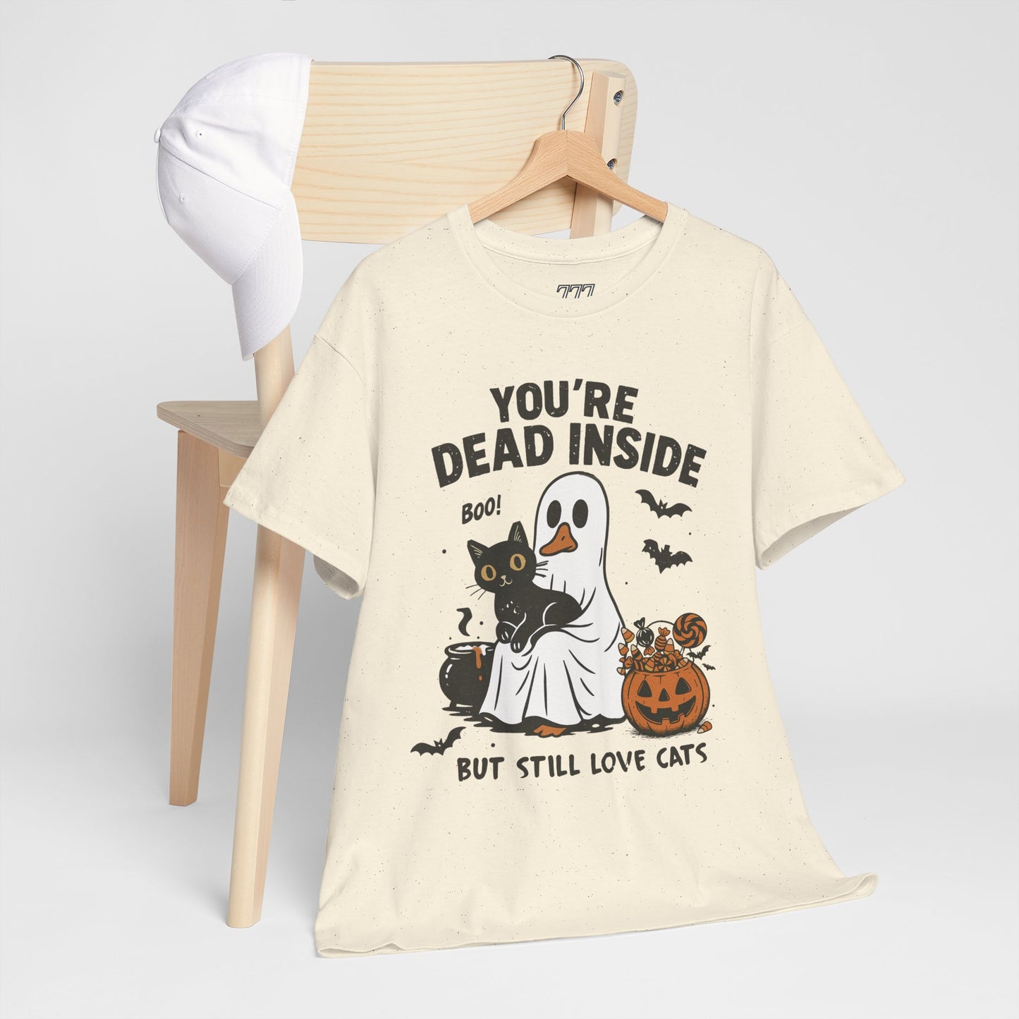 You're Dead Inside But Still Love Cats Unisex Heavy Cotton T-Shirt