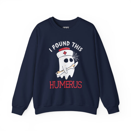 I Found This Humerus Unisex Heavy Blend Crewneck Sweatshirt