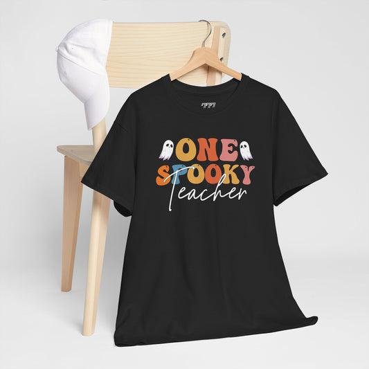 One Spooky Teacher Women's Heavy Cotton T-Shirt
