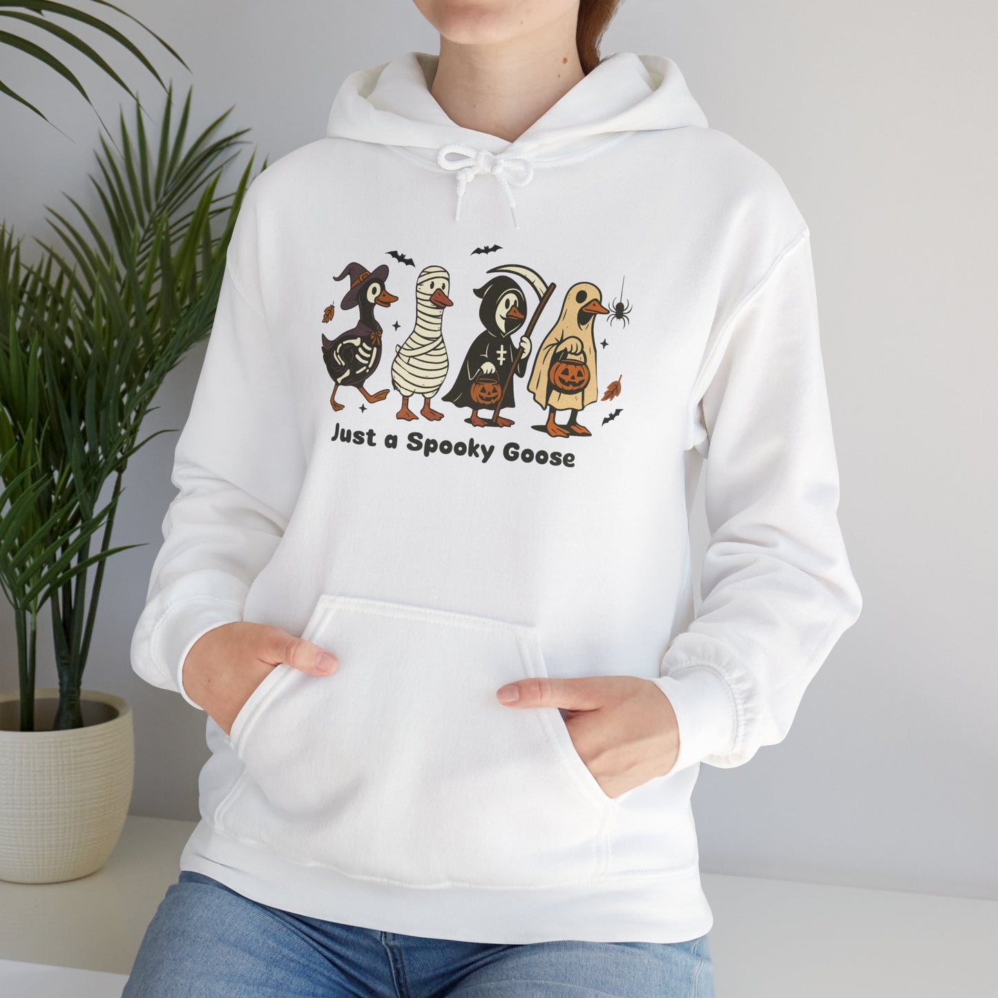 Just A Spooky Goose Unisex Heavy Blend Hoodie