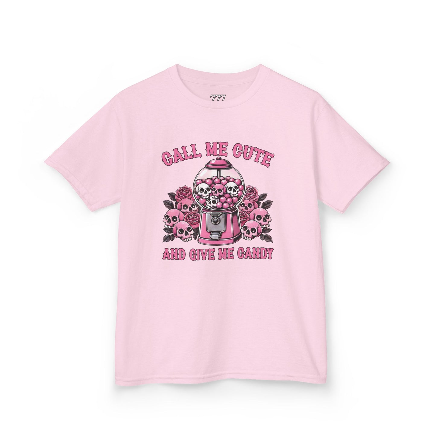 Call Me Cute And Give Me Candy Kids Heavy Cotton T-Shirt