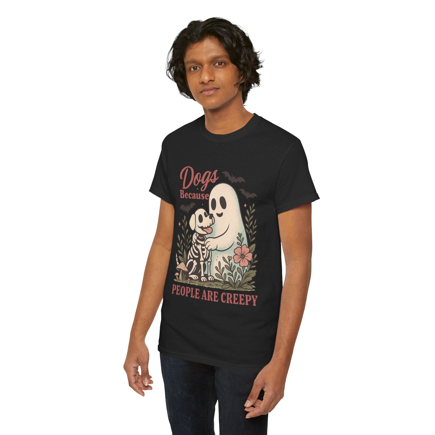 Dogs Because People Are Creepy Unisex Heavy Cotton T-Shirt