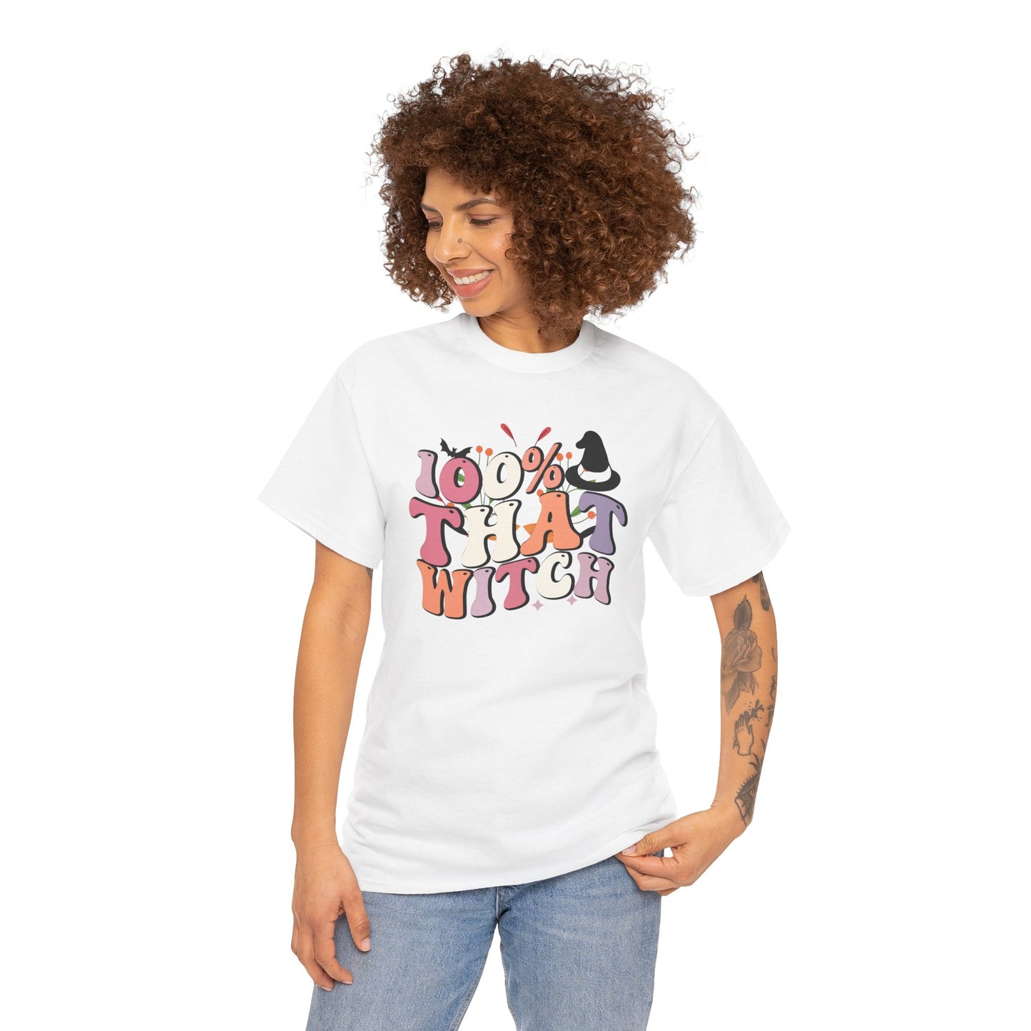 100% That Witch Women's Heavy Cotton T-Shirt
