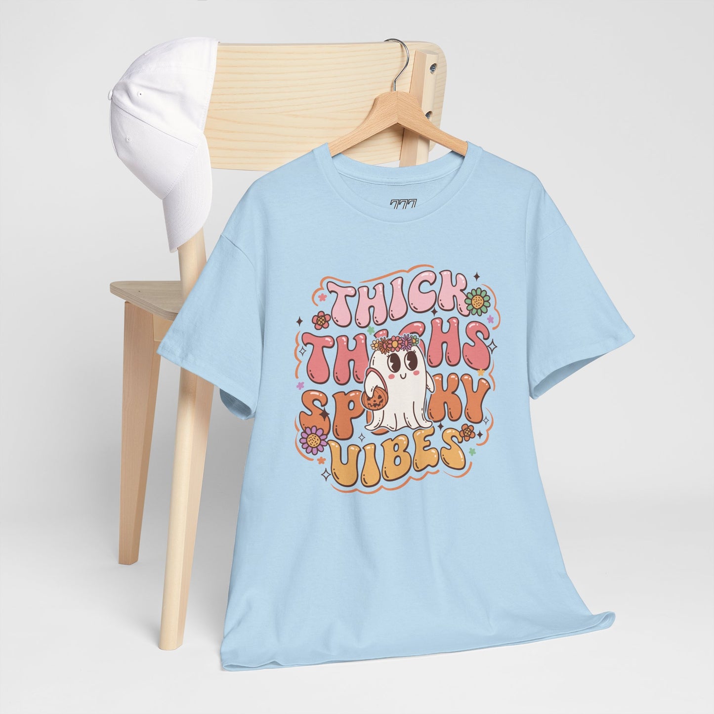 Thick Thighs Spooky Vibes II Women's Heavy Cotton T-Shirt