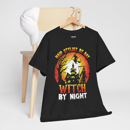 Hair Stylist By Day Witch By Night Women's Heavy Cotton T-Shirt