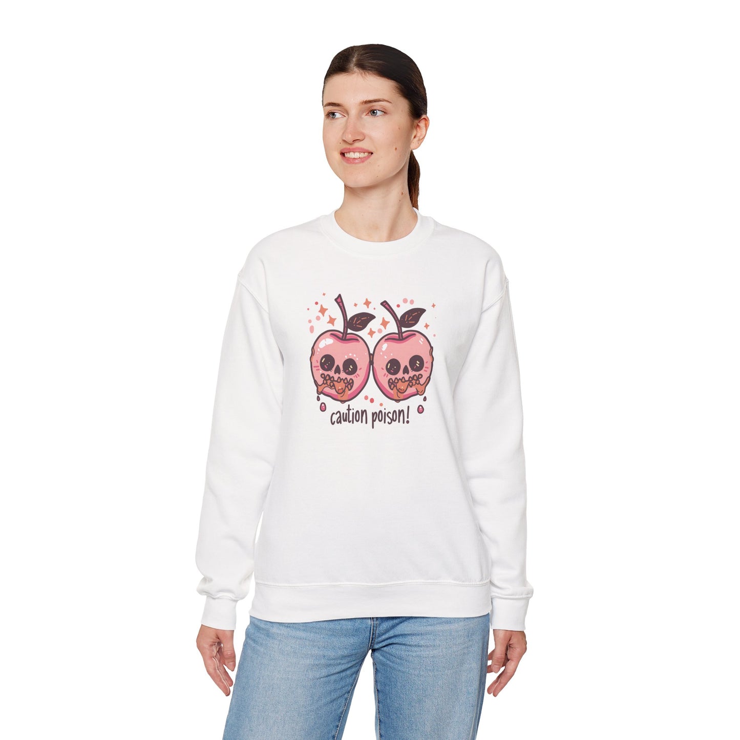 Caution Poison Unisex Heavy Blend Crewneck Sweatshirt