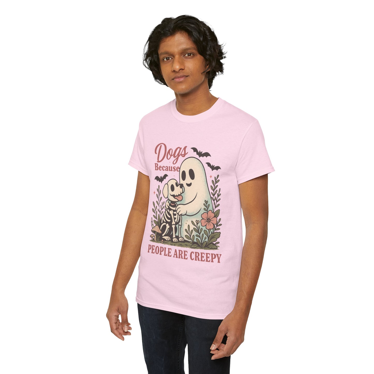 Dogs Because People Are Creepy Unisex Heavy Cotton T-Shirt