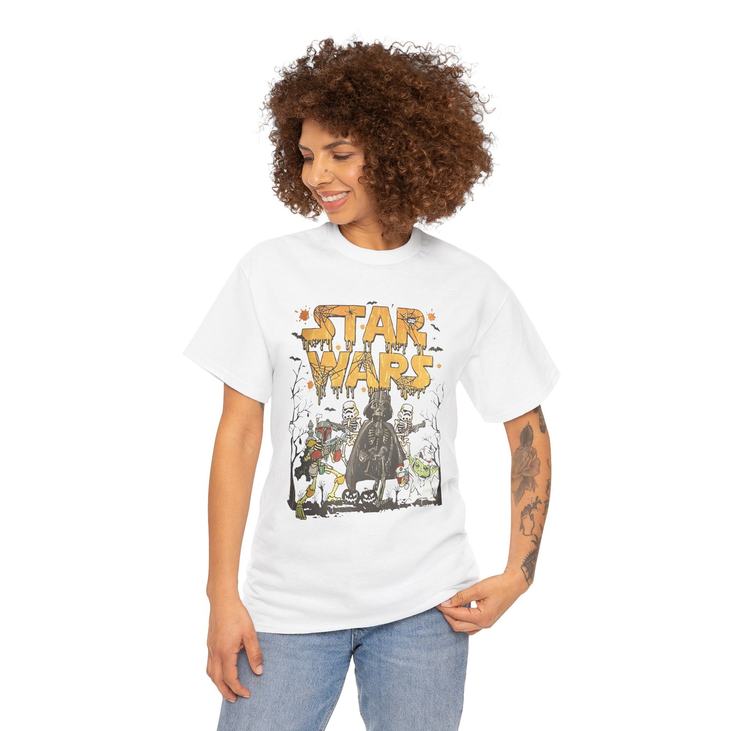 Star Wars Halloween-Themed Unisex Heavy Cotton T-Shirt