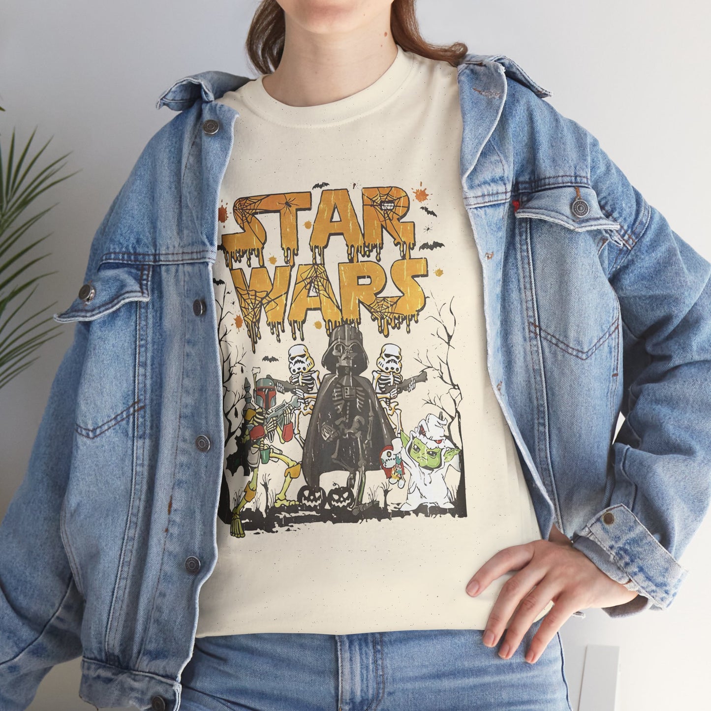 Star Wars Halloween-Themed Unisex Heavy Cotton T-Shirt