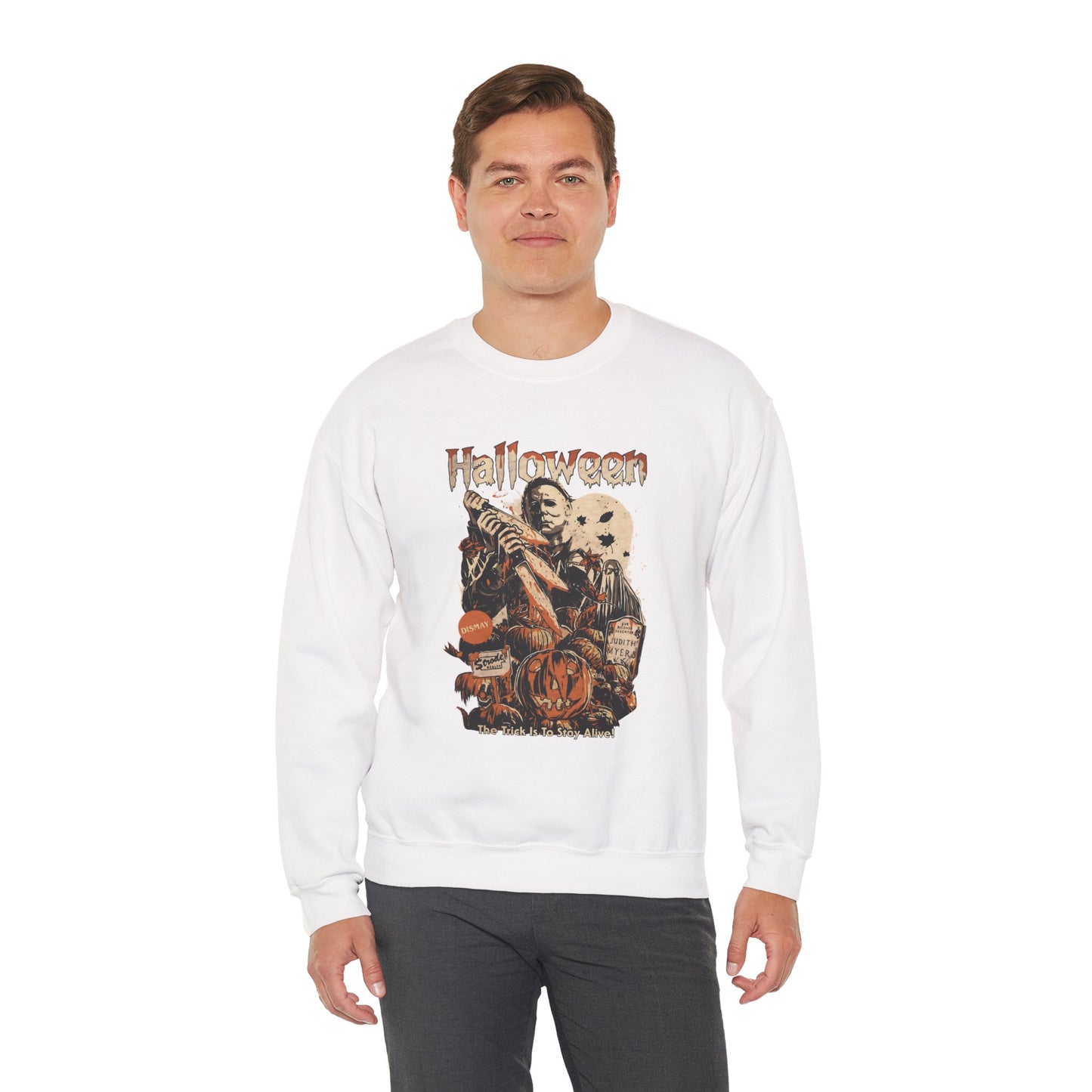 The Trick Is To Stay Alive Unisex Heavy Blend Crewneck Sweatshirt