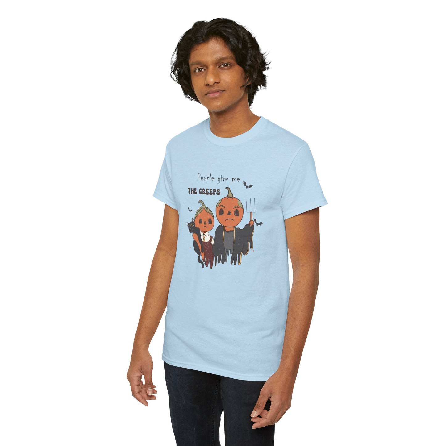 People Give Me The Creeps Unisex Heavy Cotton T-Shirt