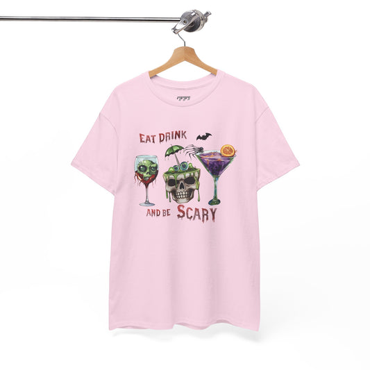 Eat, Drink And Be Scary Unisex Heavy Cotton T-Shirt