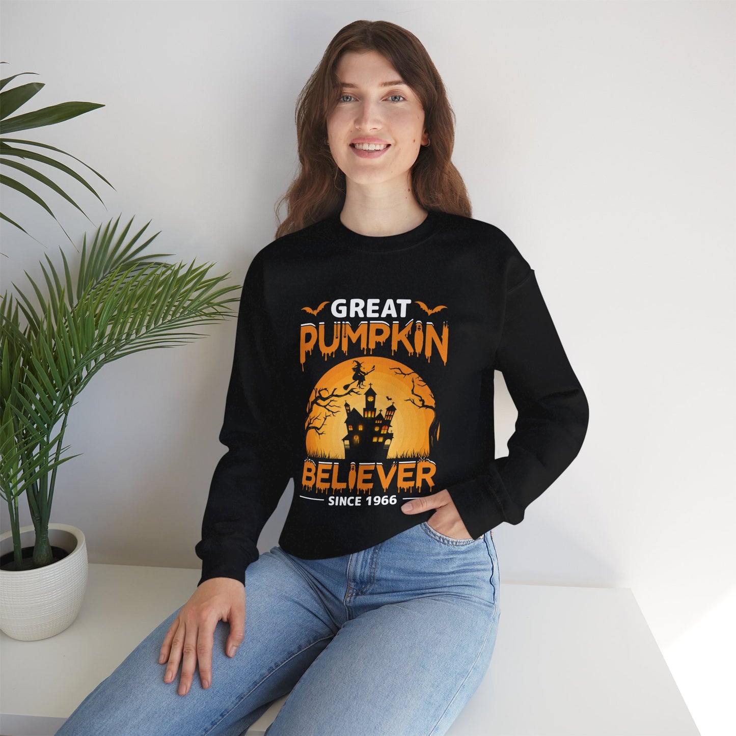 Great Pumpkin Believer Since 1966 Unisex Heavy Blend Crewneck Sweatshirt