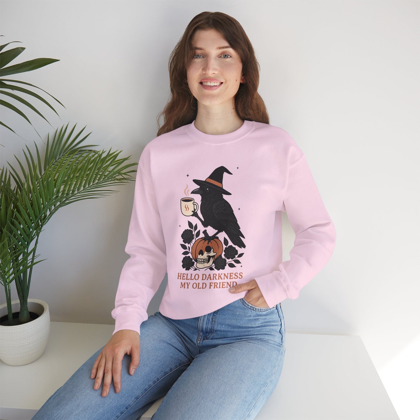Hello Darkness My Old Friend Unisex Heavy Blend Crewneck Sweatshirt
