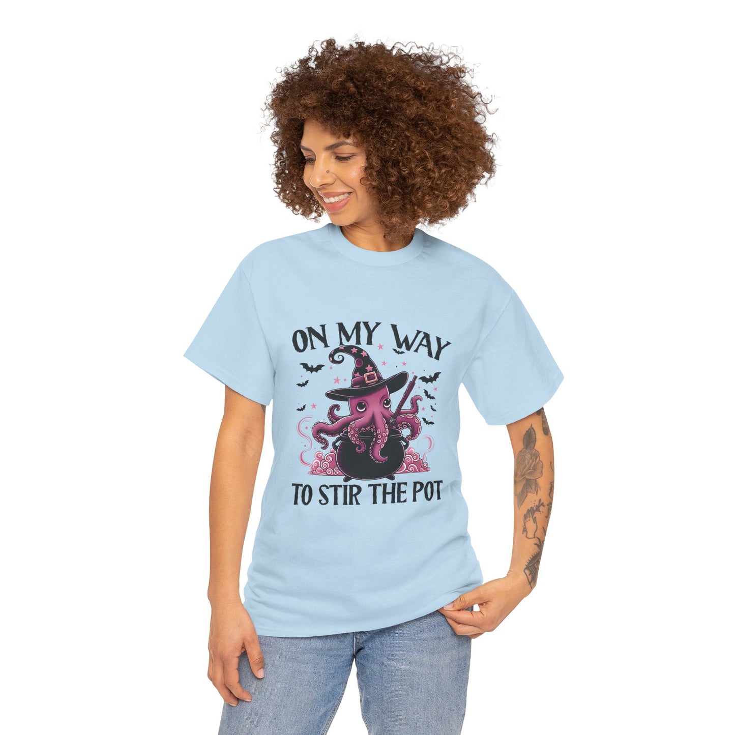 On My Way To Stir The Pot Unisex Heavy Cotton T-Shirt
