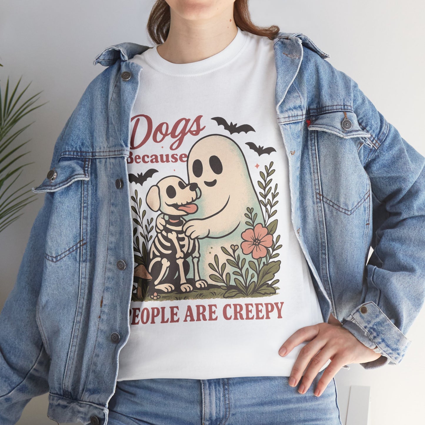 Dogs Because People Are Creepy Unisex Heavy Cotton T-Shirt