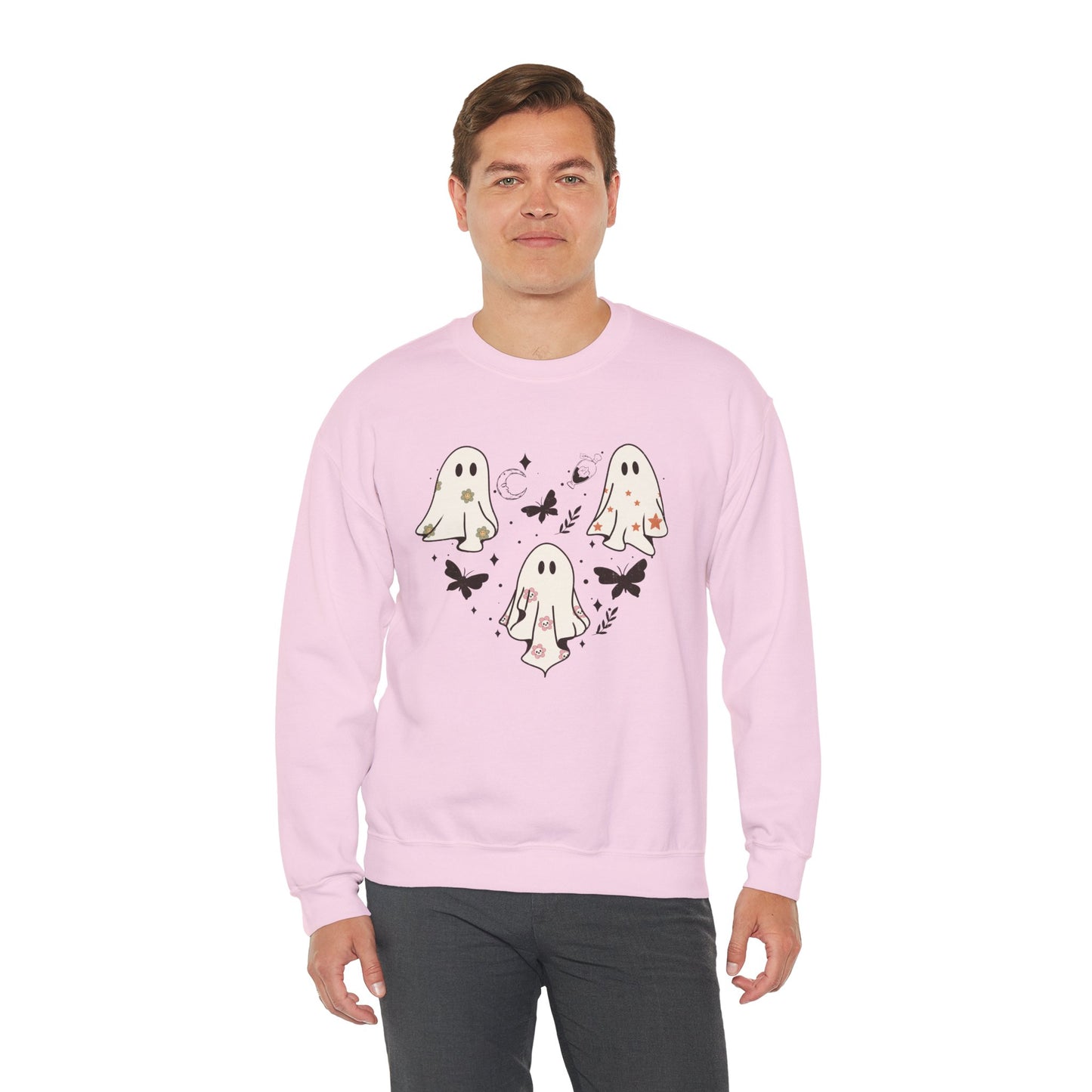 Little Ghost Heart Unisex Heavy Blend Crewneck Sweatshirt