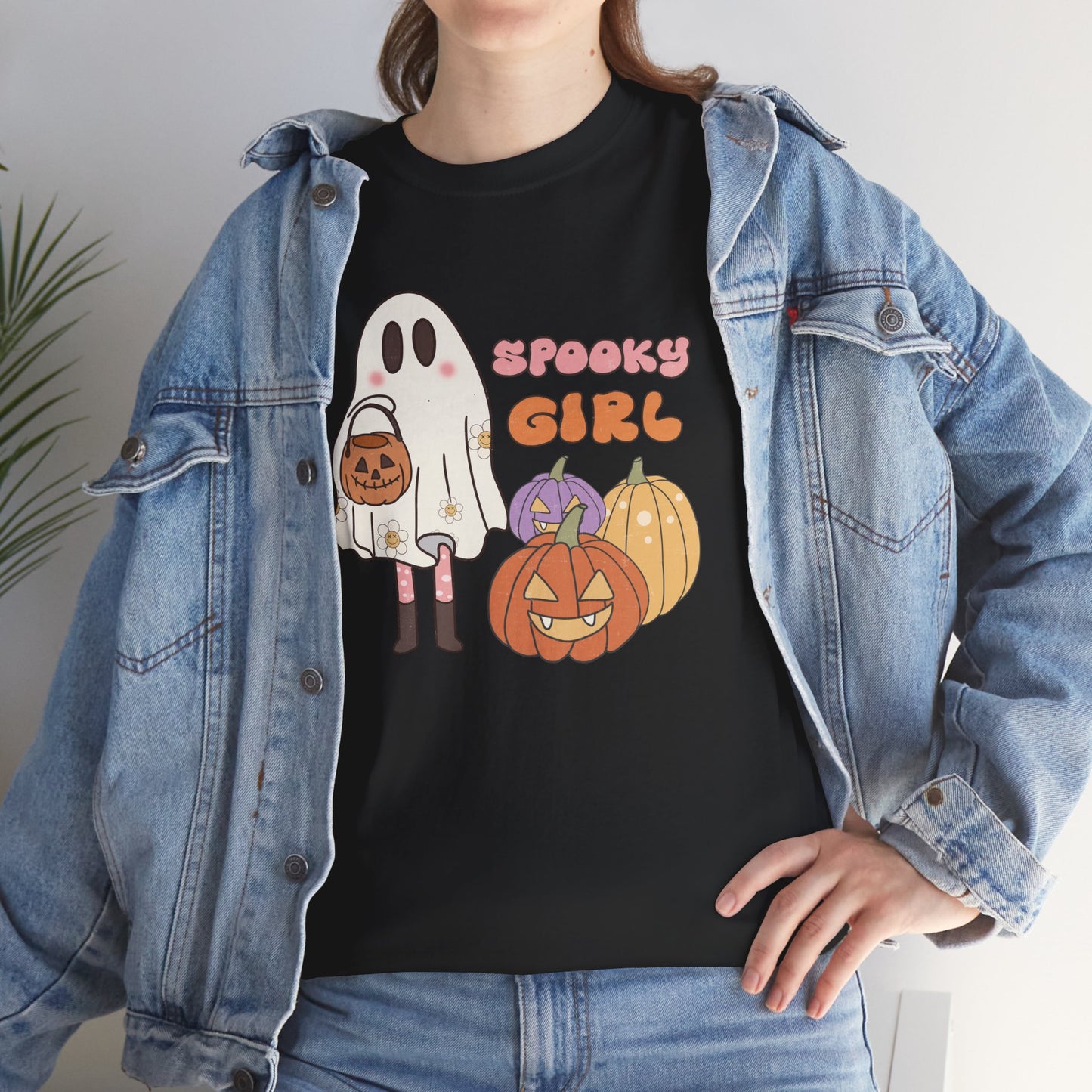 Spooky Girl Women's Heavy Cotton T-Shirt