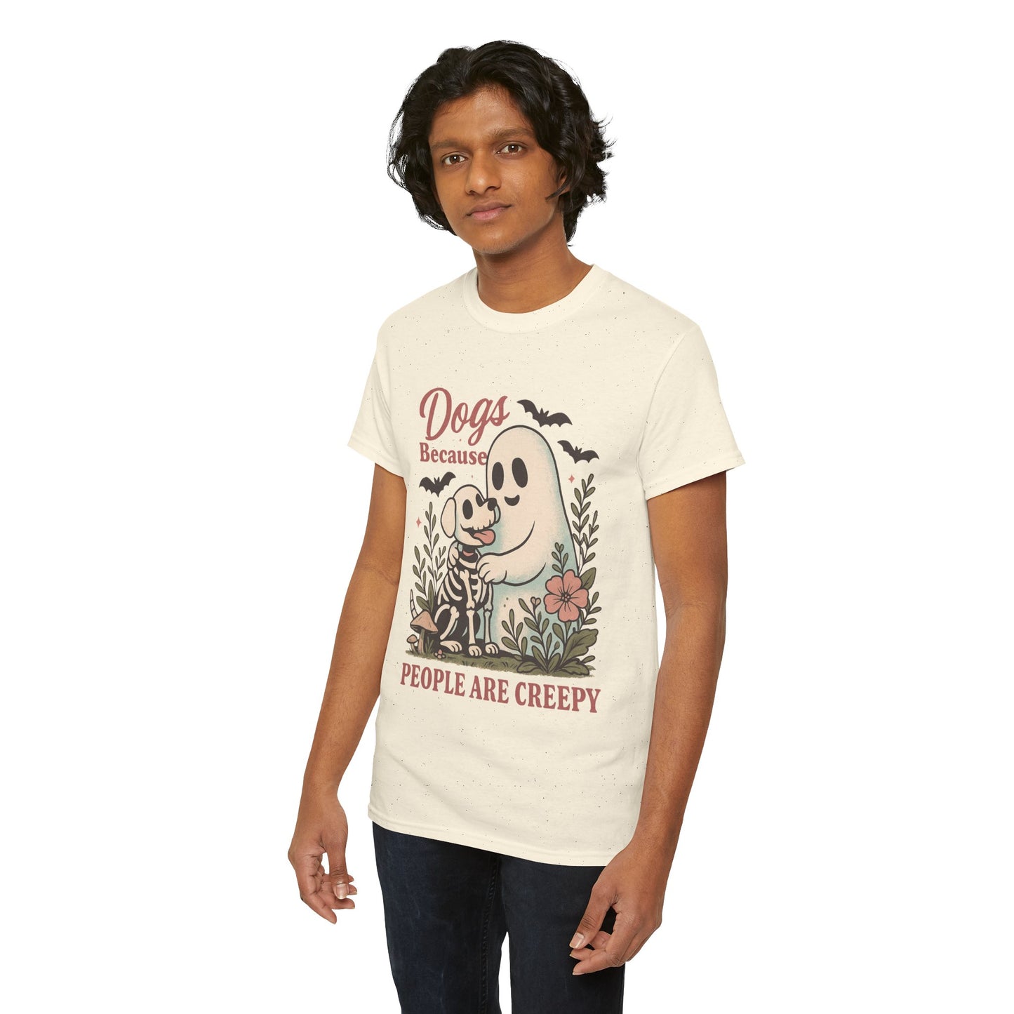 Dogs Because People Are Creepy Unisex Heavy Cotton T-Shirt