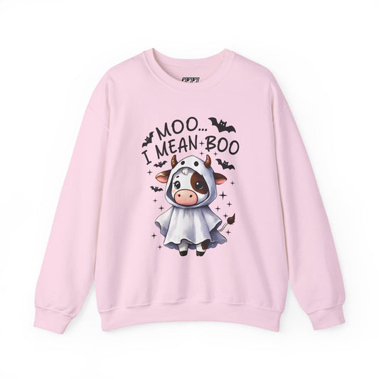 MOO...I Mean-BOO Unisex Heavy Blend Crewneck Sweatshirt
