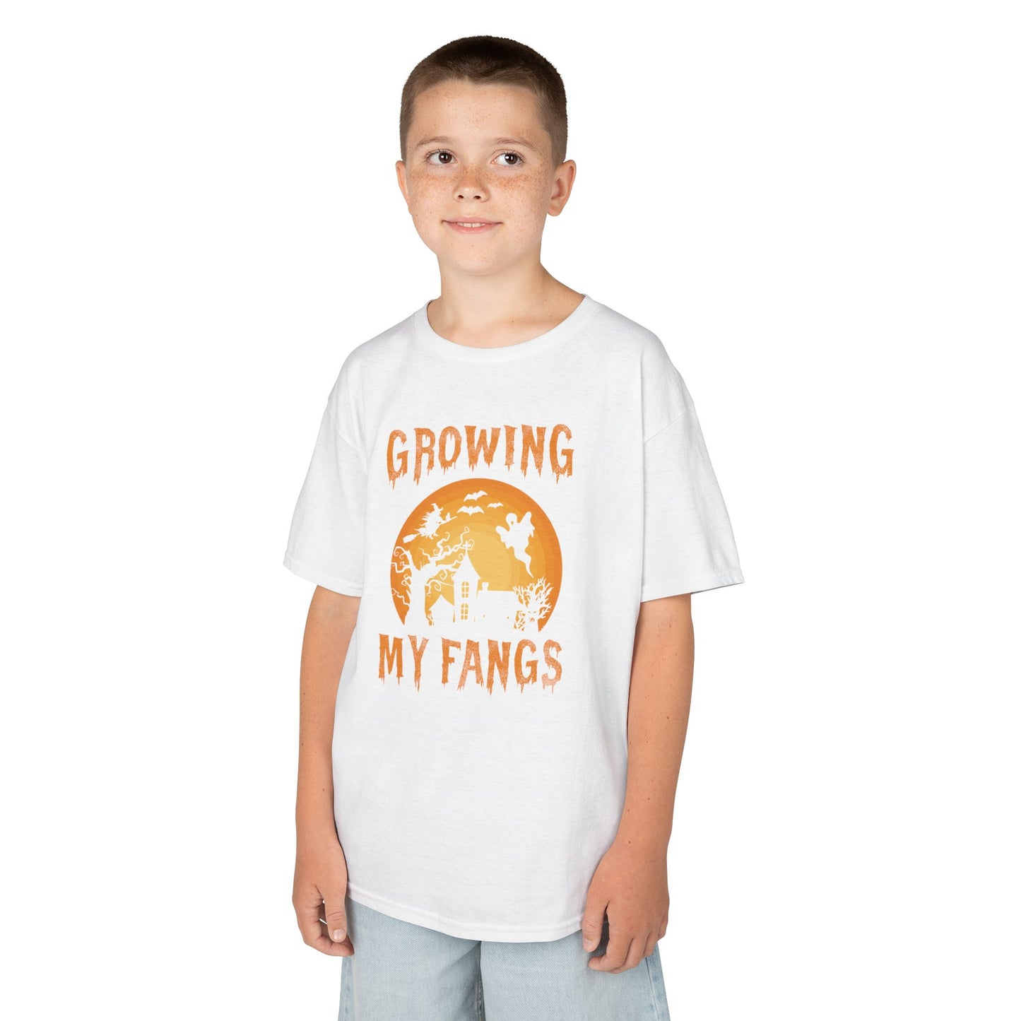 Growing My Fangs Kids Heavy Cotton T-Shirt