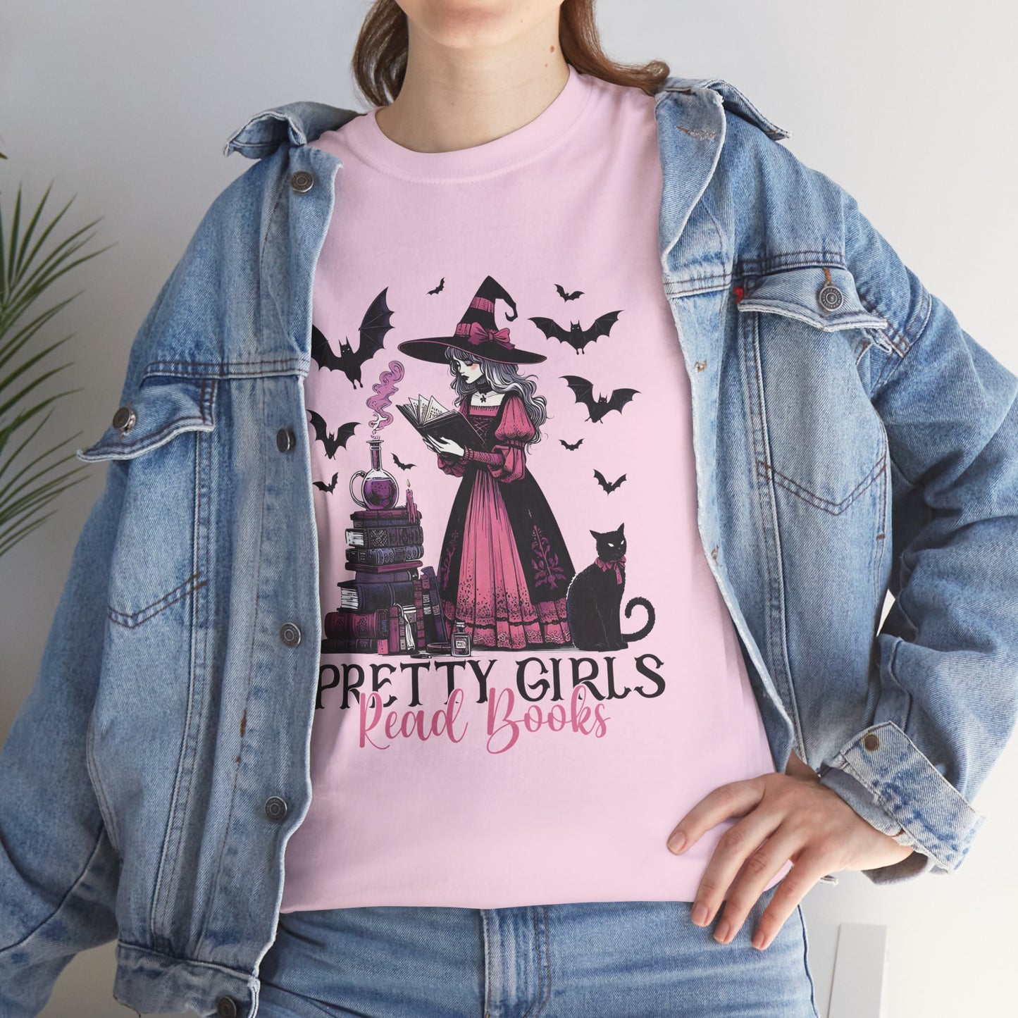 Pretty Girls Read Books Women's Heavy Cotton T-Shirt